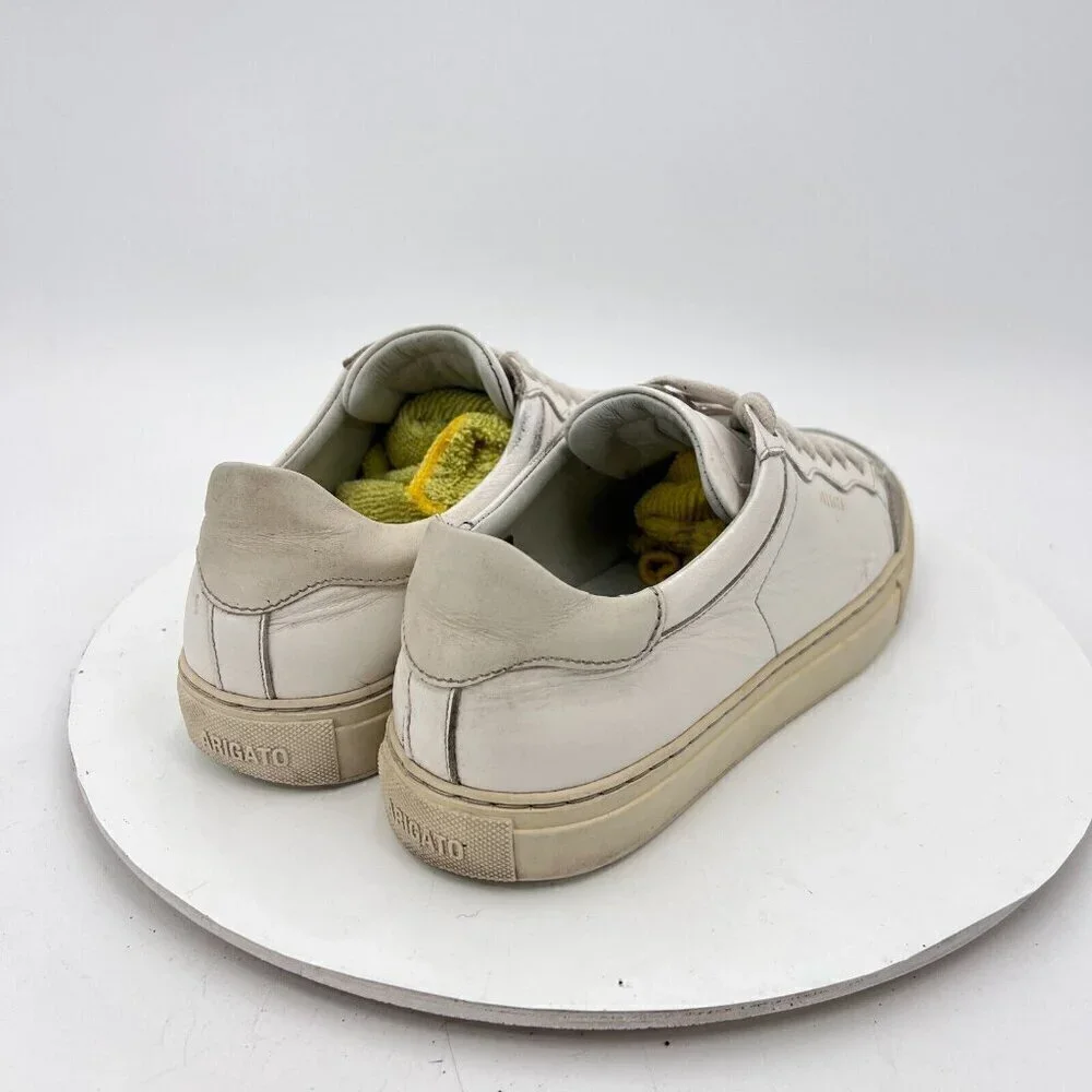 Axel Arigato Clean 90 Women Sz 7.5 White Leather Grey Suede Low Top Casual Shoes